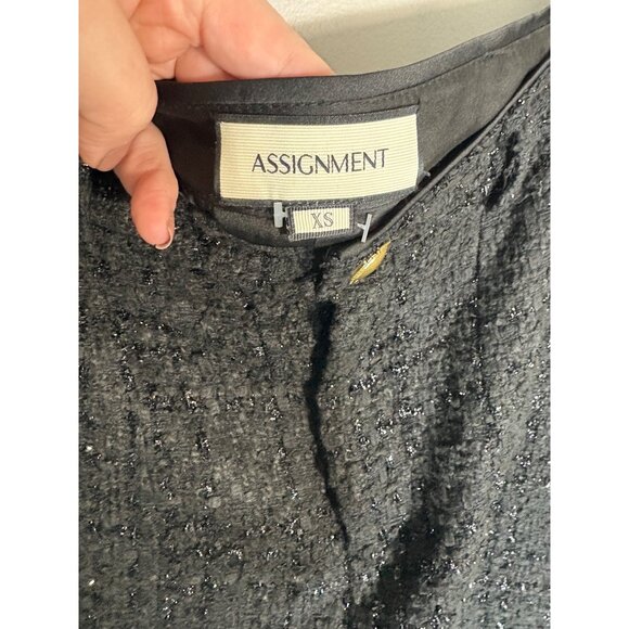 Assignment Devon Black Tweed Pant-sz  XS - Picture 6 of 12